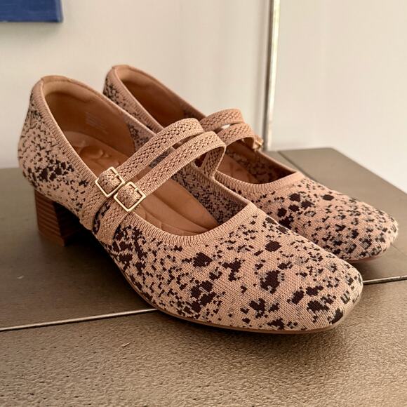 Vivaia Sz 39M Melody Pro Mary Jane Snake Print Excellent Square Toe - Picture 11 of 16